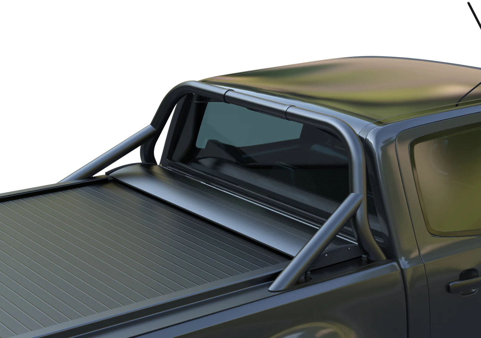 OMAC Black Dyed Steel Roll Bar For Toyota Hilux 2006-2015 - Rust-Free Rear Protection