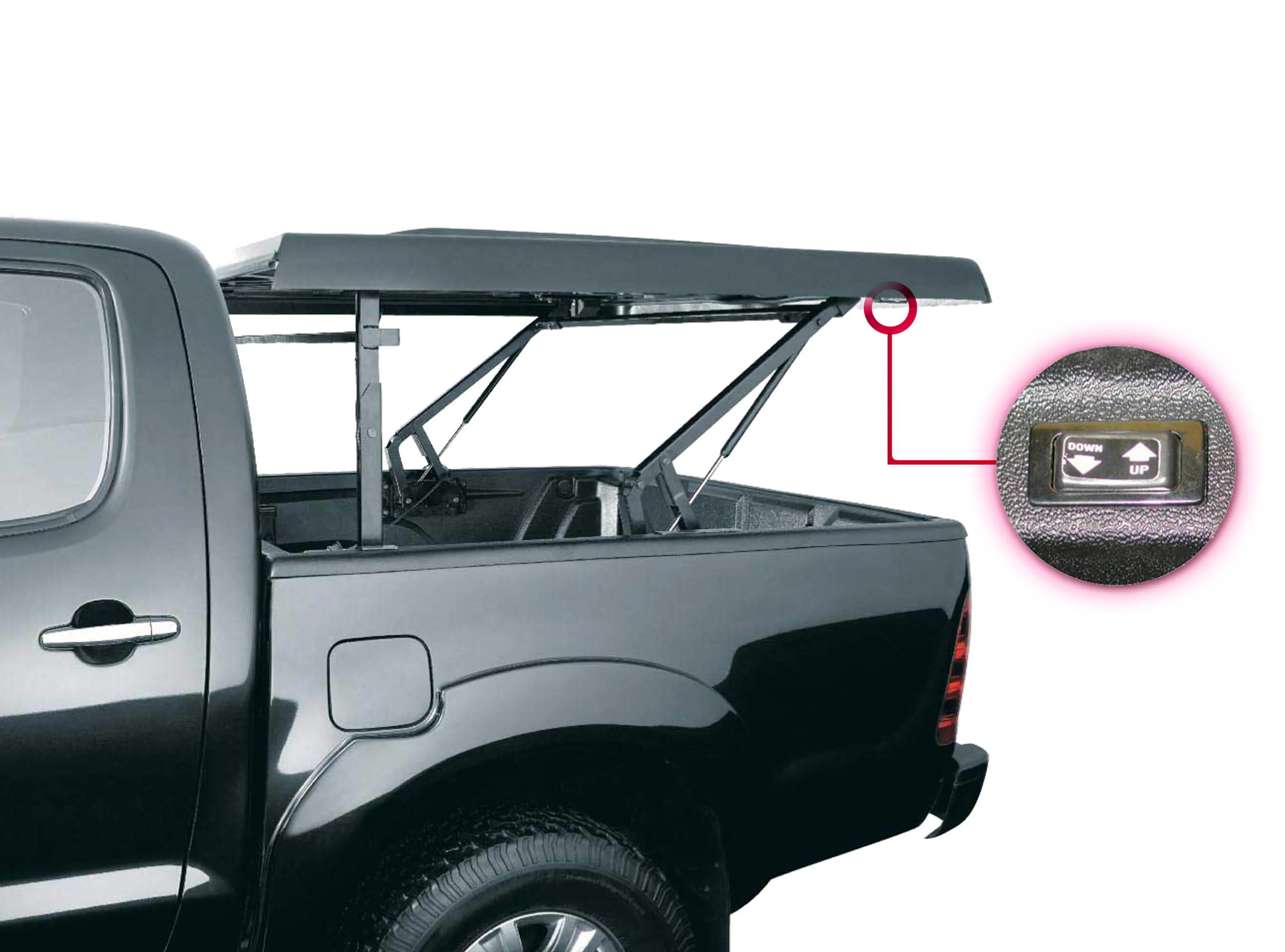 Низкая пластмасовая крышка на кузов Aeroklas Isuzu D-Max 2003->2007